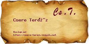 Csere Teréz névjegykártya