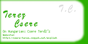 terez csere business card